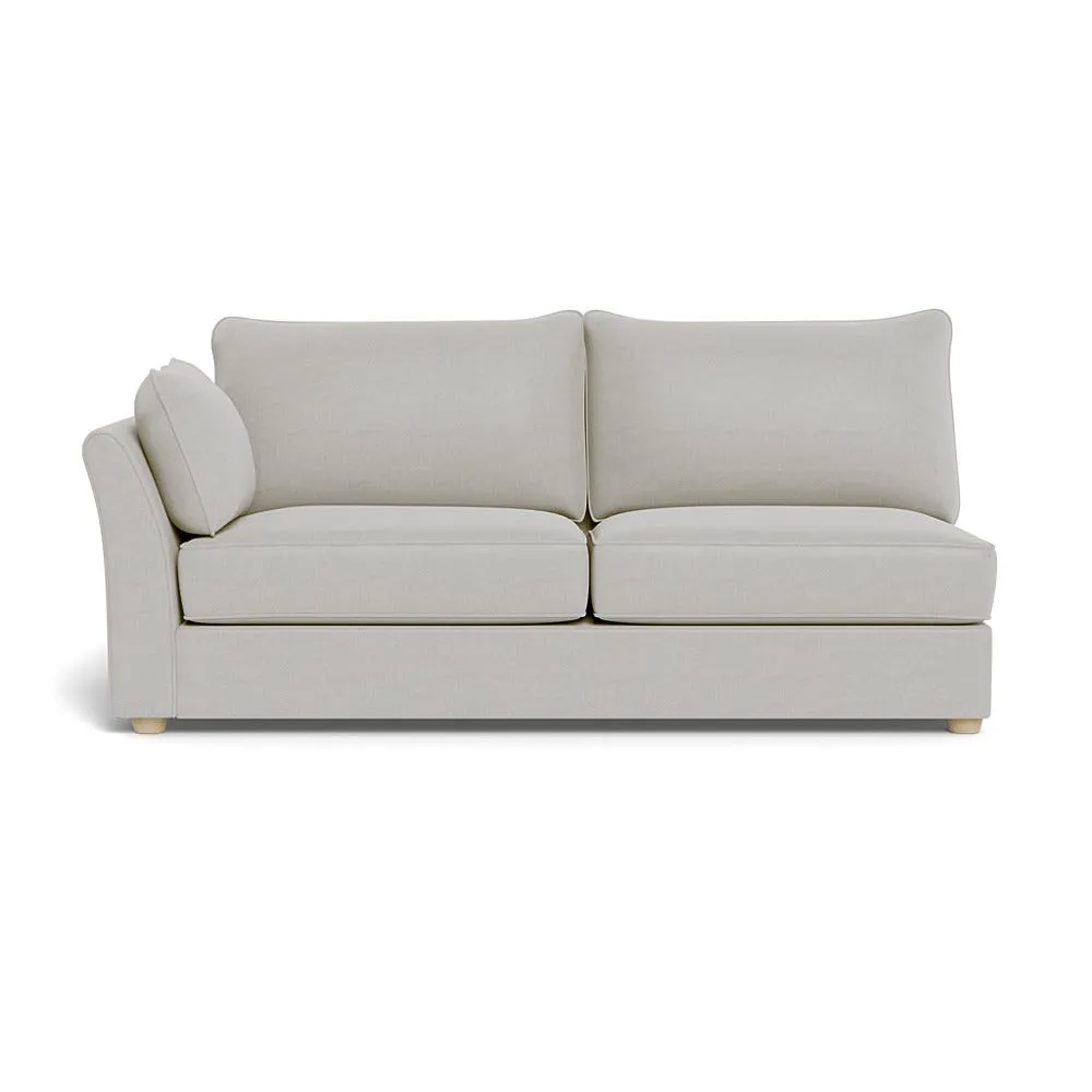 Heal's Tailor Large Left Hand Facing Corner Unit Capelo Linen-Cotton Sea Salt Natural Feet 1