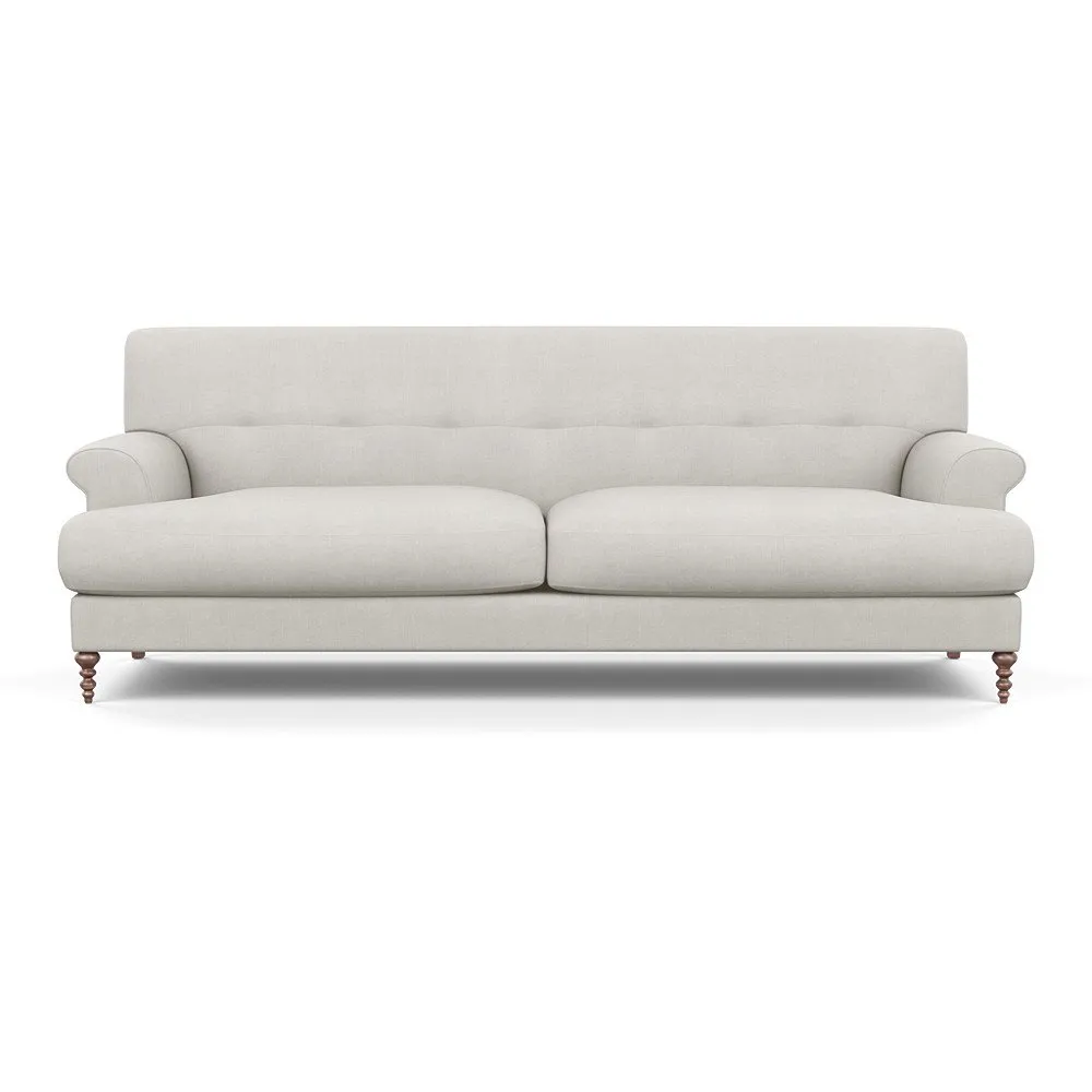 Scp Oscar 3 Seater Formal Sofa Capelo Linen-Cotton Sea Salt Walnut Feet 1