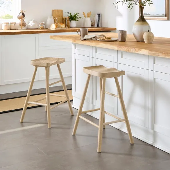 Loxwood Counter Height Bar Stool, Solid Oak 2