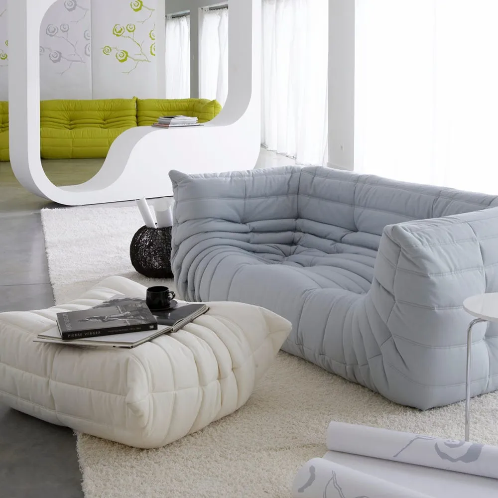 Ligne Roset Togo Medium Settee in Alcantara Cadmium 3