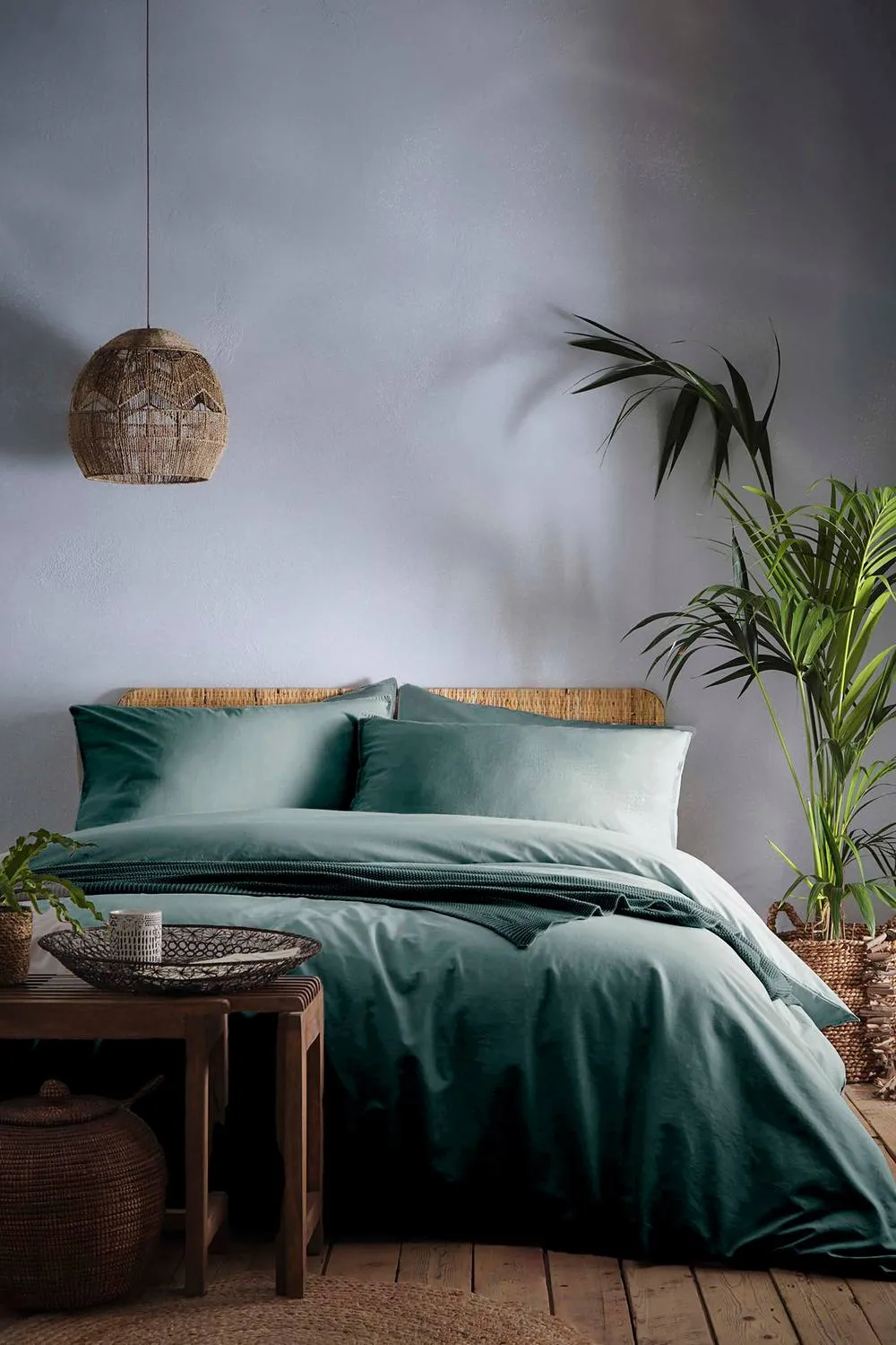 Appletree 'Cassia' 100% Natural Cotton Duvet Cover Set in Teal