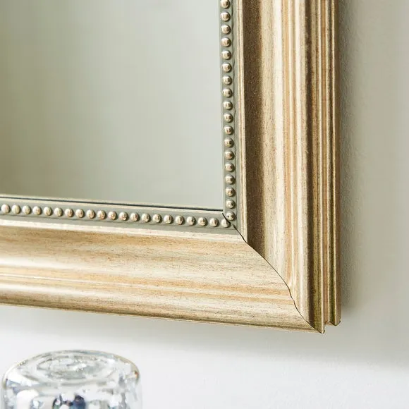 Beaded Edge Rectangle Overmantel Wall Mirror 2