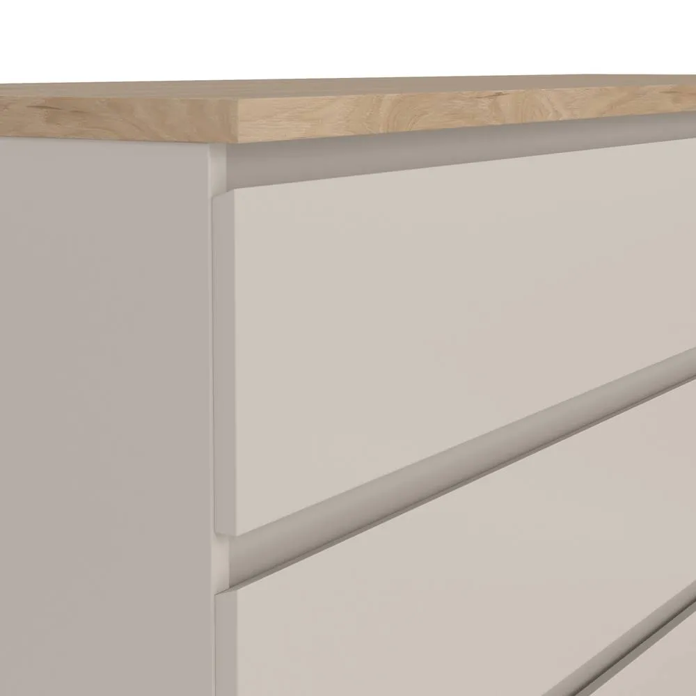 Furniture To Go Naia Wide Chest of 6 Drawers (3+3) in Beige 6