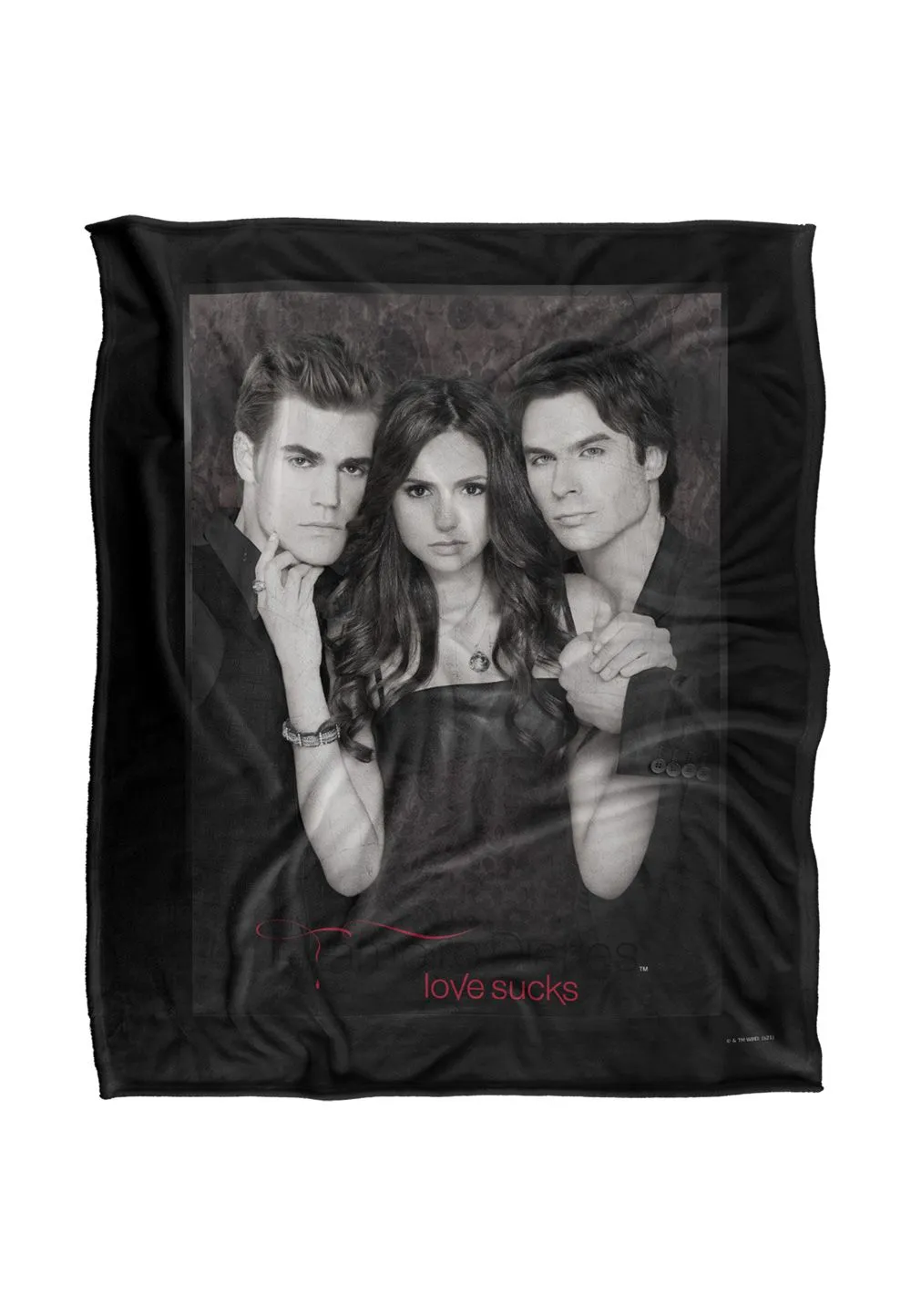 Warner Brothers Vampire Diaries That was Then Silky Touch Super Soft Throw Blanket in White