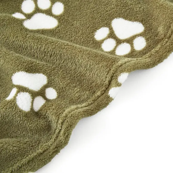 Paw Print Throw Blanket 130cm x 170cm 2
