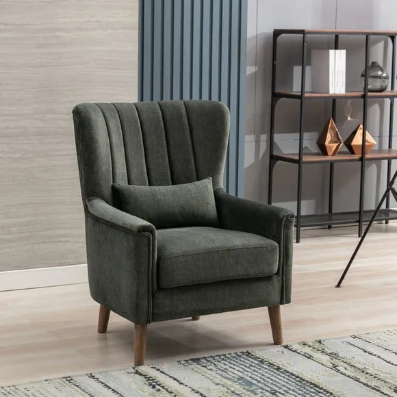 Image Furnishings Charlotte Velvet Wingback Occasional Armchair 2