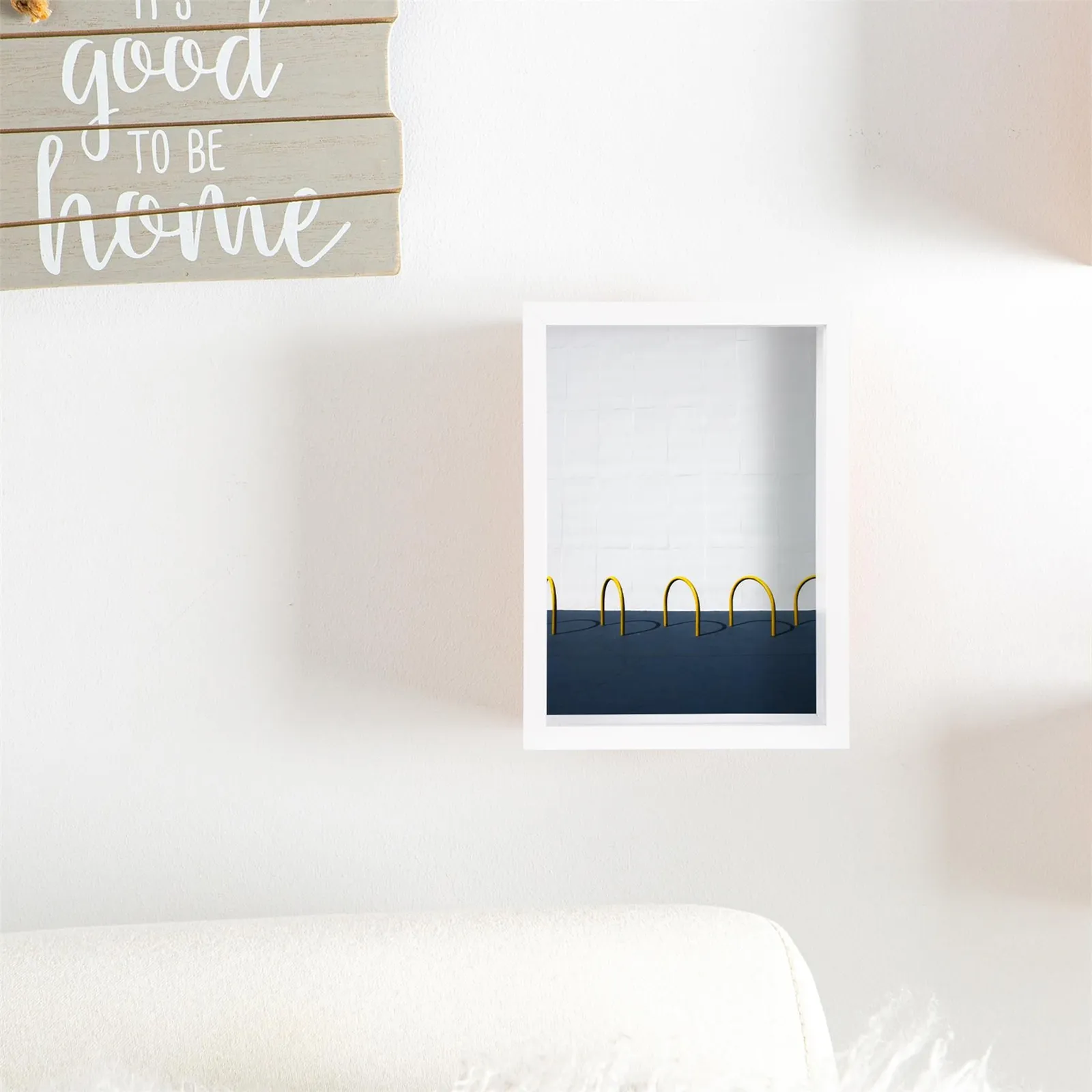Nicola Spring 3D Deep Box Photo Frame - 5 x 7" in White 6