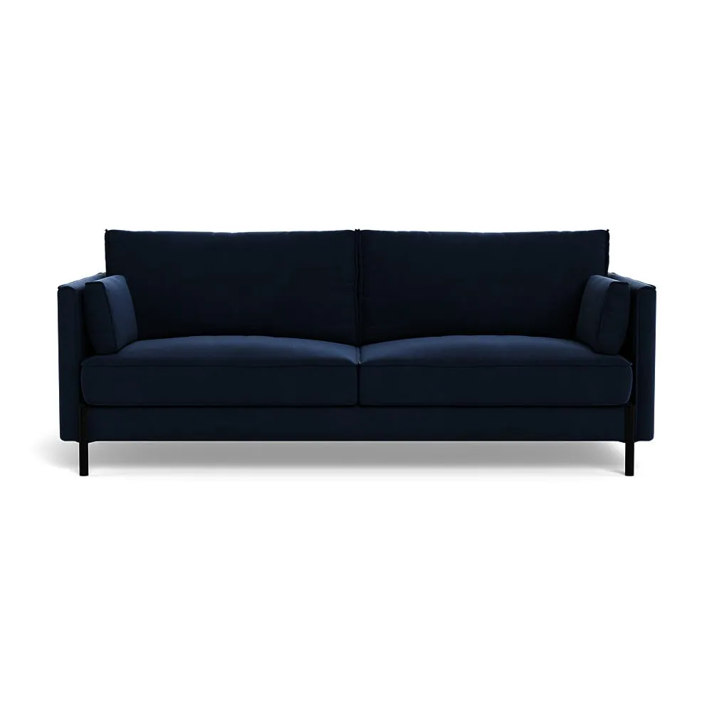 Heal's Tortona 3 Seater Sofa Smart Velvet Dusk Black Feet 1