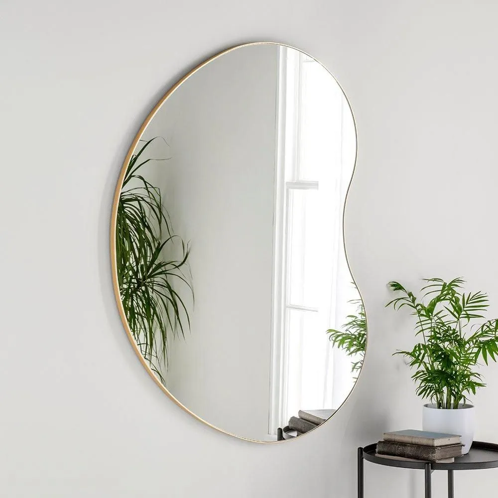 Yearn Mirrors Large Pebble Mirror Gold 111x81cm