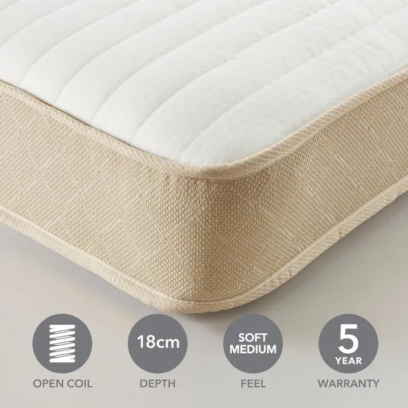 Dunelm Rolled Memory Foam Open Coil Hybrid Mattress