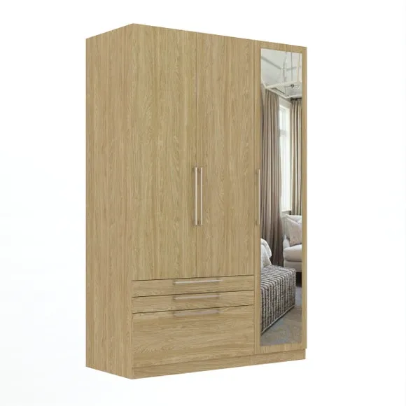 Foster Triple 3 Drawer Wardrobe 6