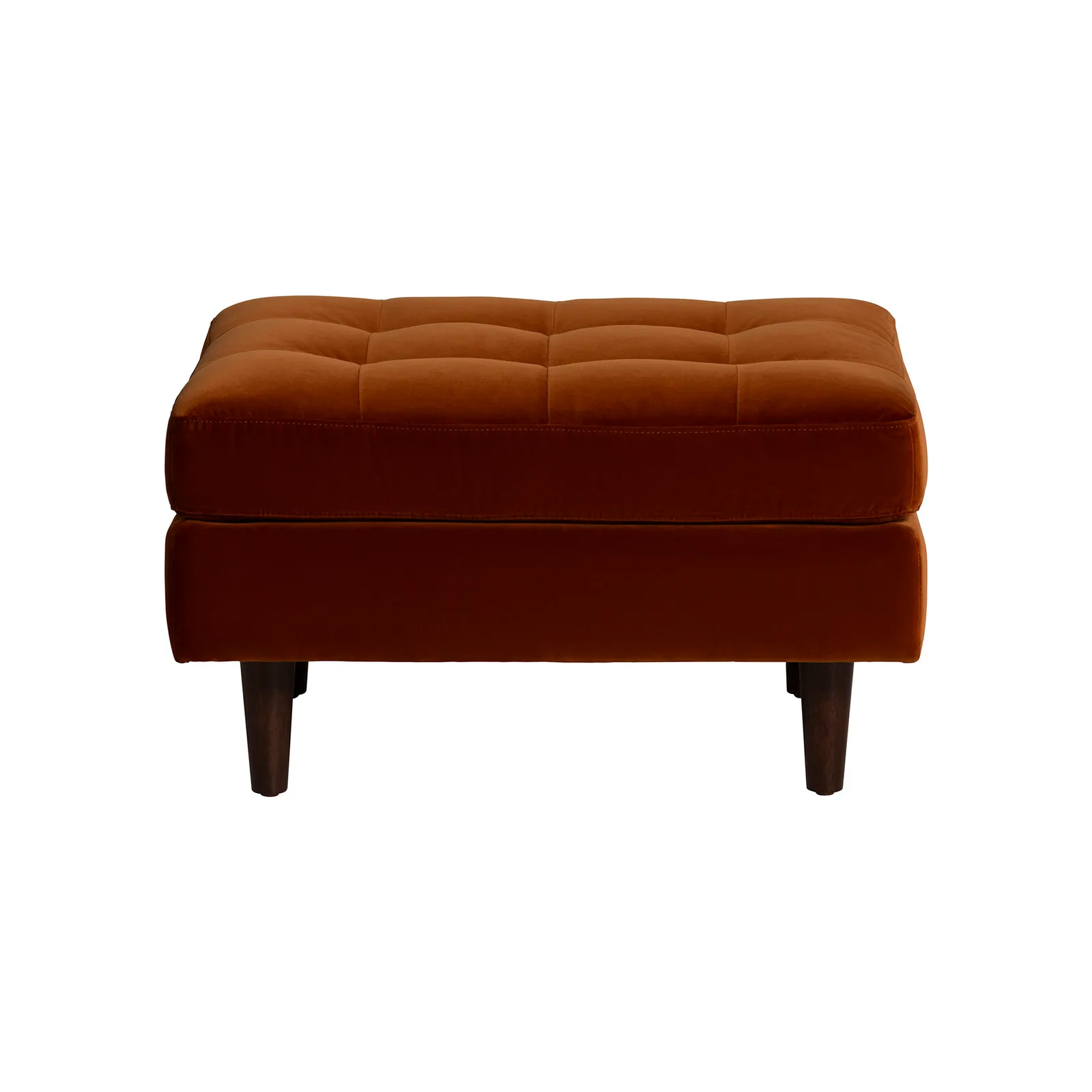 Hemingway Ottoman, Orange Velvet | Barker & Stonehouse 3