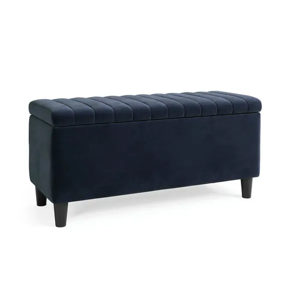 Alara End of Bed Storage Ottoman, Velvet 6