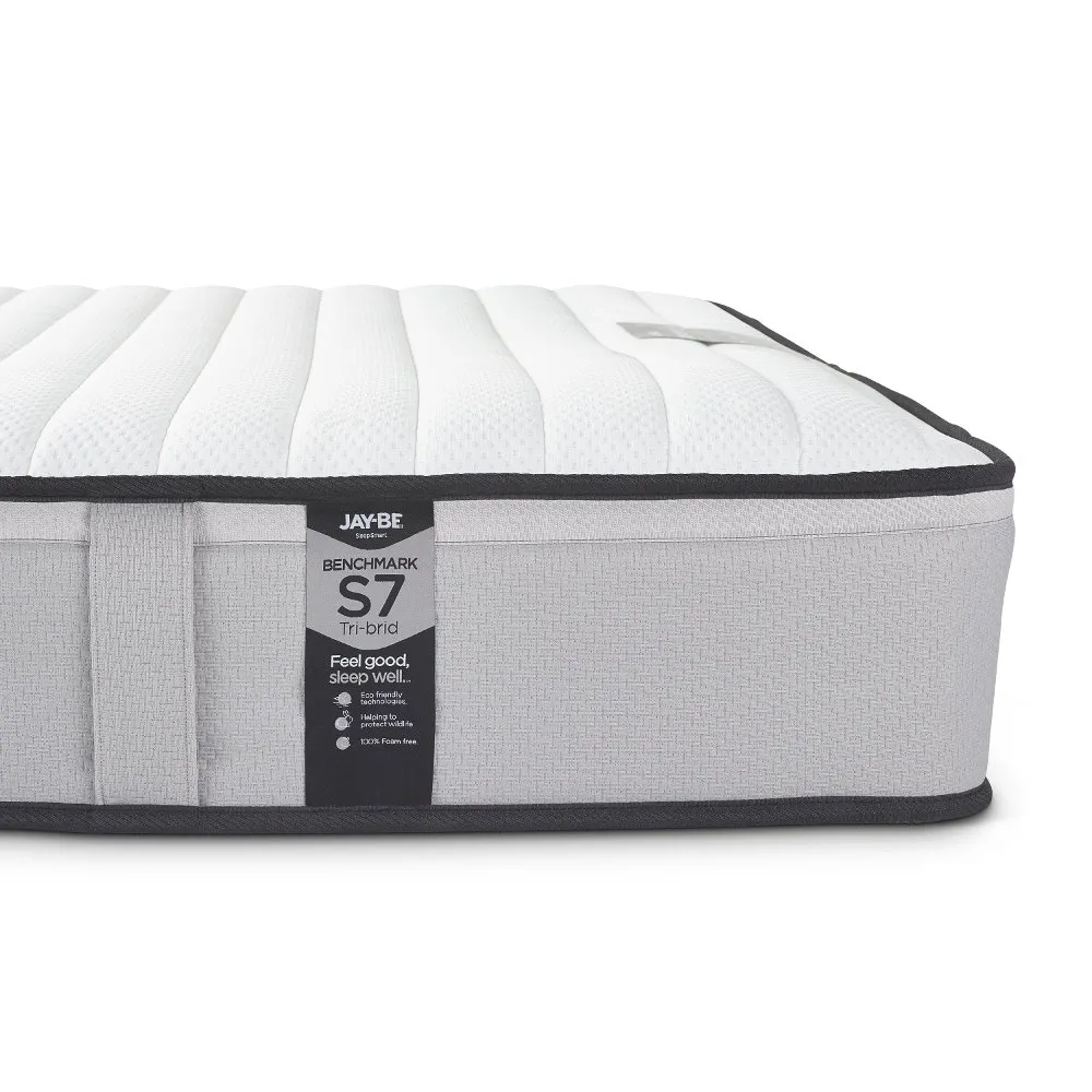Jay-Be Benchmark S7 Tri-Brid Pocket Spring Mattress - 5ft King Size (150 x 200 cm)