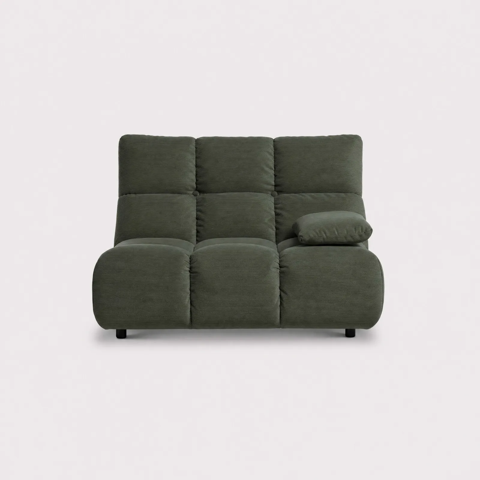 Bryce 1.5 Seater With Armrest Right, Green Fabric | Barker & Stonehouse