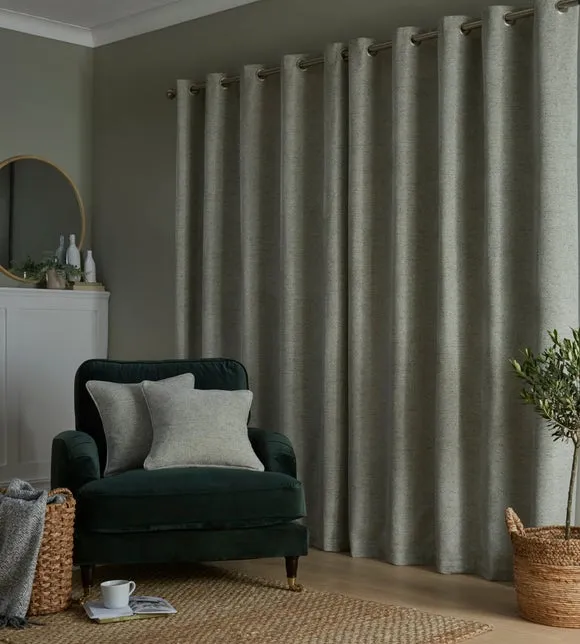 Churchgate Swithland Herringbone Eyelet Curtains (Blackout Available) 5
