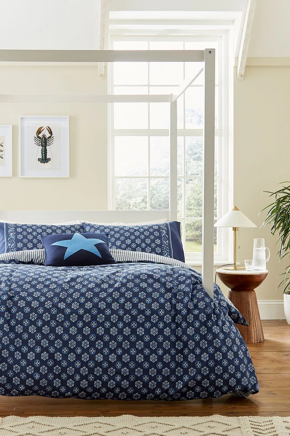 Helena Springfield 'Tobay' Cotton Duvet Cover Set in Navy