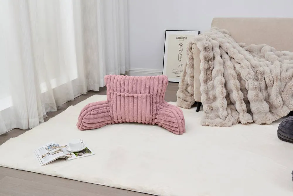 GAVENO CAVAILIA Super Comfy Ribbed Warm Cuddle Cushion in Pink 4