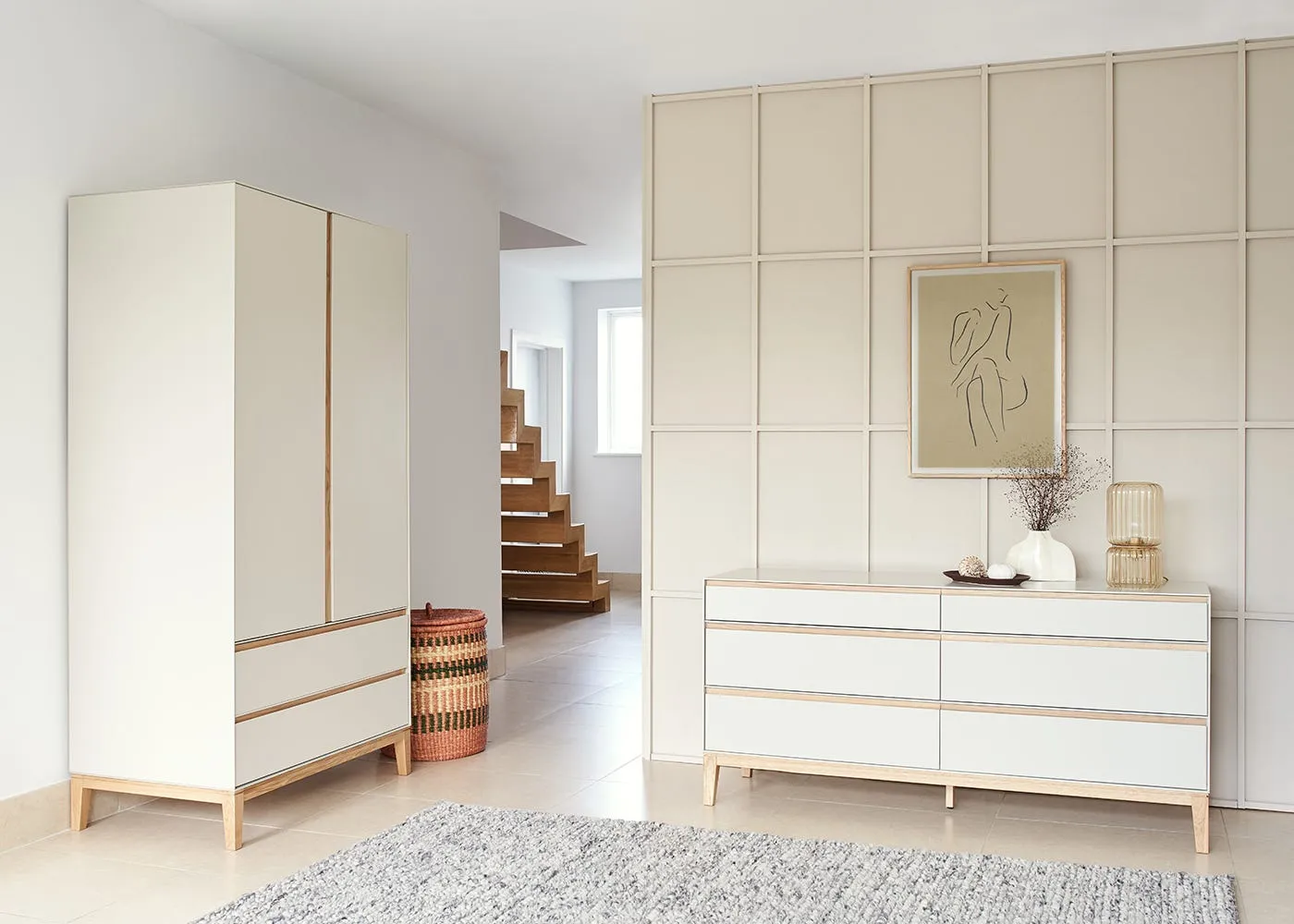 Heal's Lars 6 Drawer Dresser Wide Grey 3