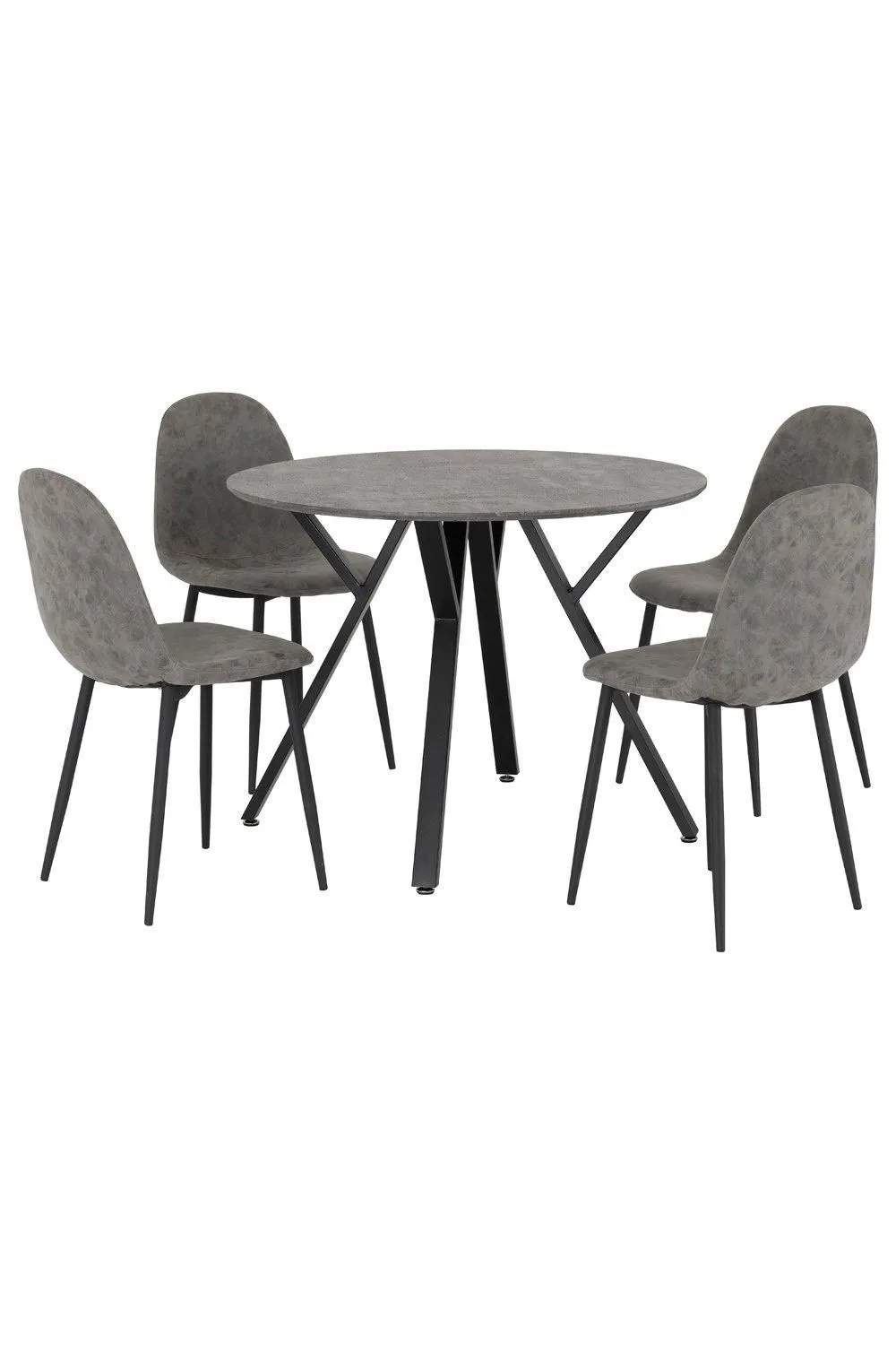 Seconique Athens Round Dining Table in Charcoal 4