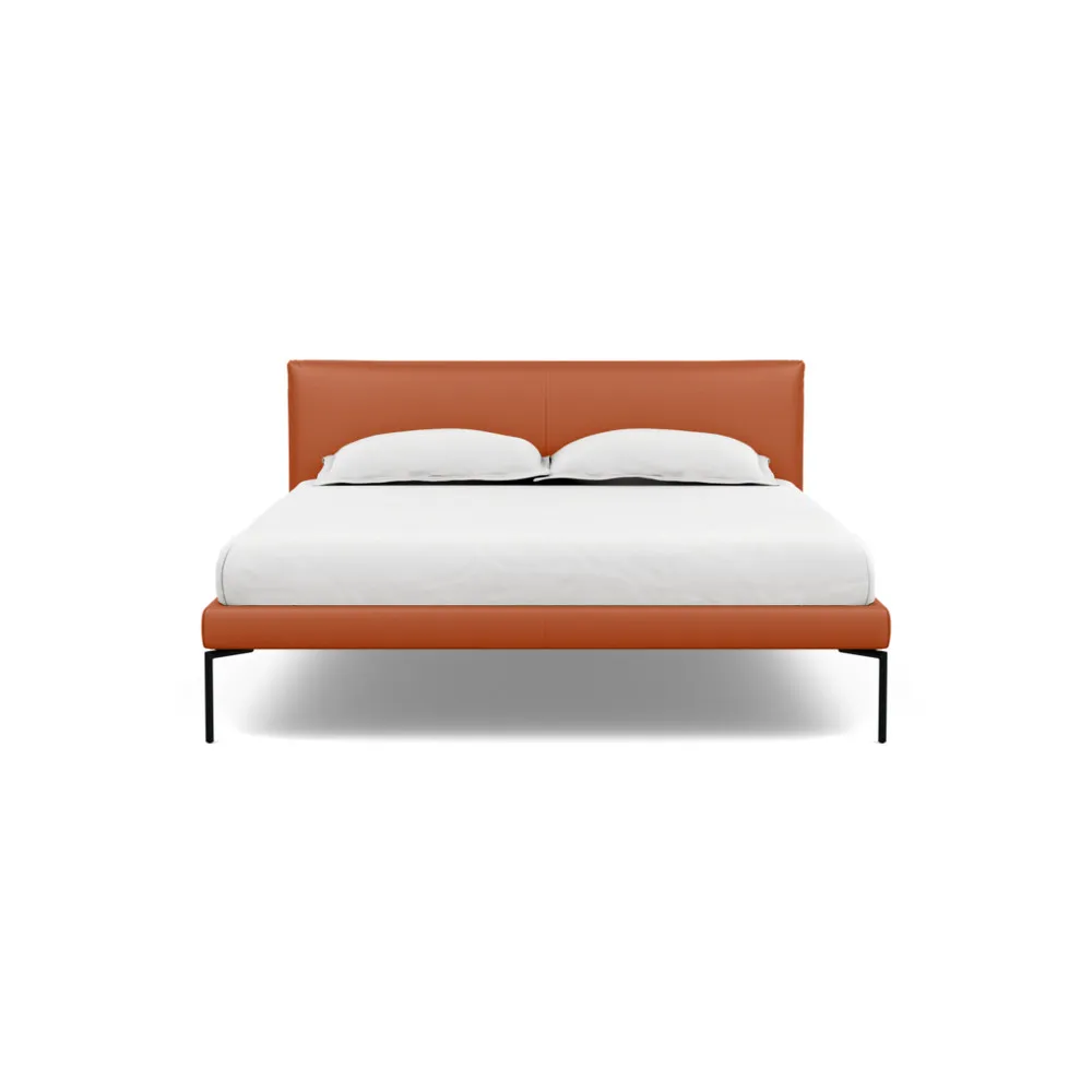 Heal's Matera Bedstead King Leather Hide Tobacco 7179