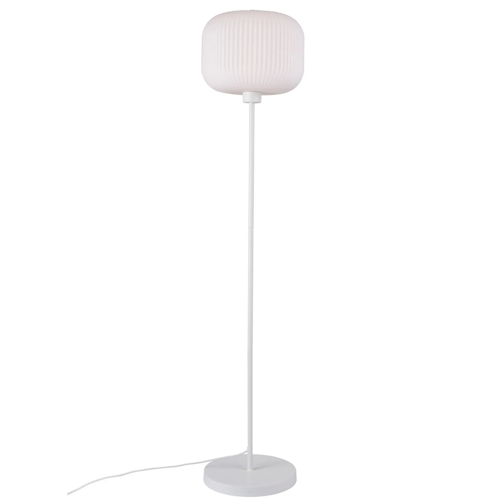 Nordlux Vintage Indoor Floor Lamp White Metal E27 Hand Blown Glass - Mains Powered, IP20