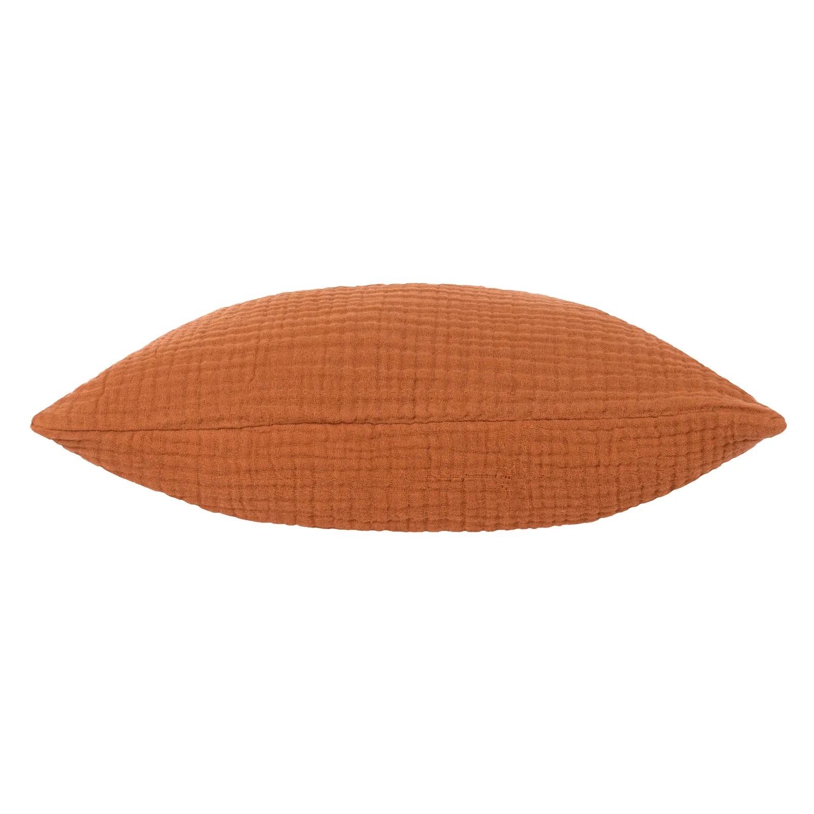 Yard Lark Muslin 100% Cotton Plain Cushion in Burnt Orange 3