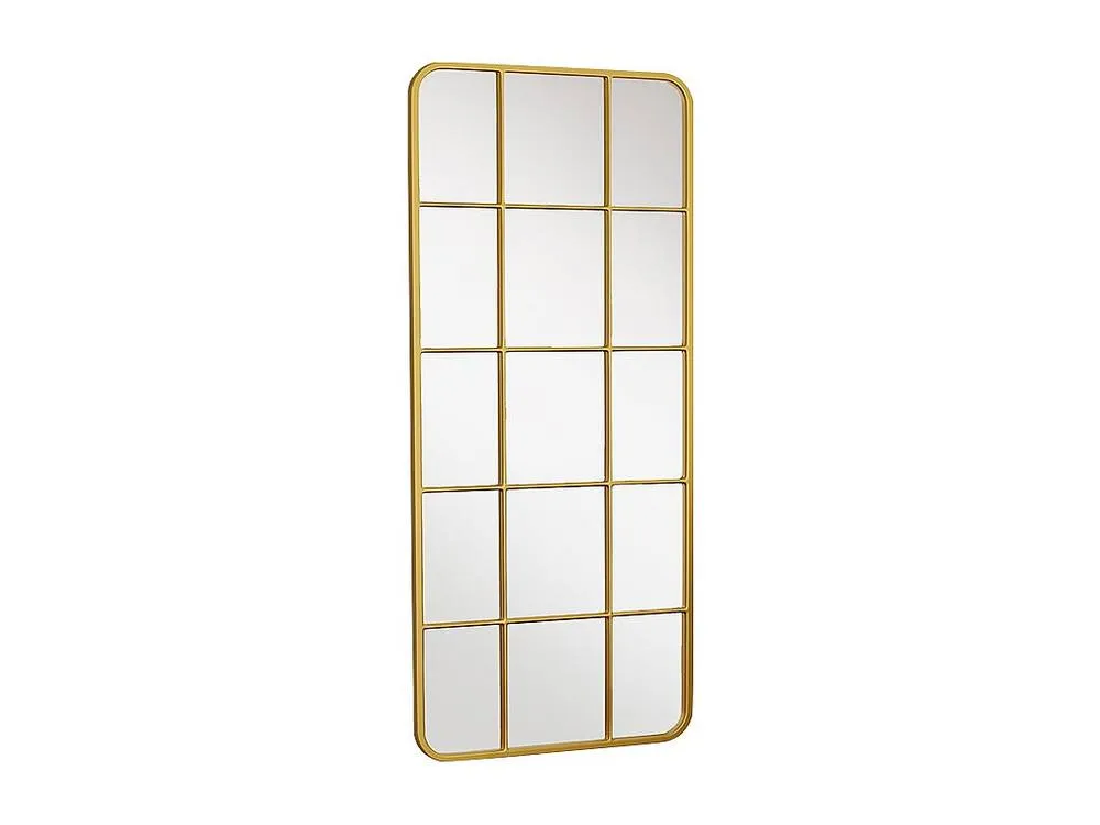 Vente-unique Metal Window Mirror - W. 60 X H. 140 Cm - Gold - SCIARA 4