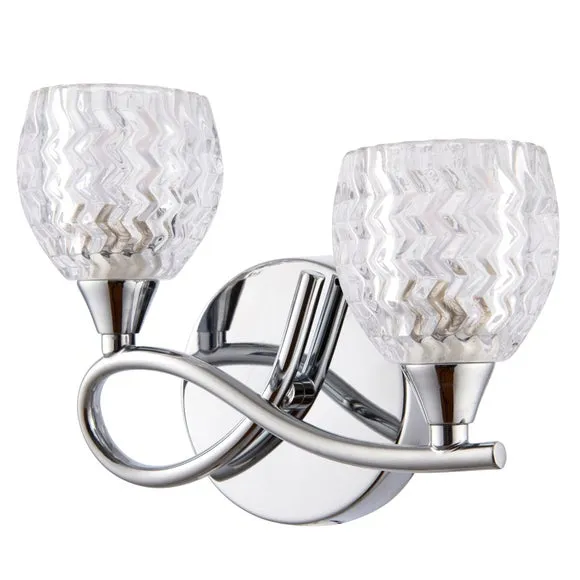 Vogue Boyer 2 Light Wall Light Chrome 3