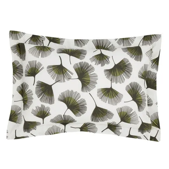 Modern Ginko Fern Oxford Pillowcase 3