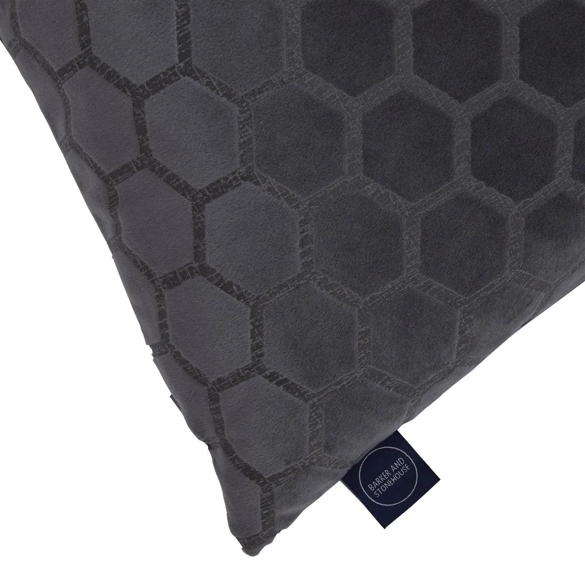 Honeycomb Slate Cushion, Square Fabric | Barker & Stonehouse 2