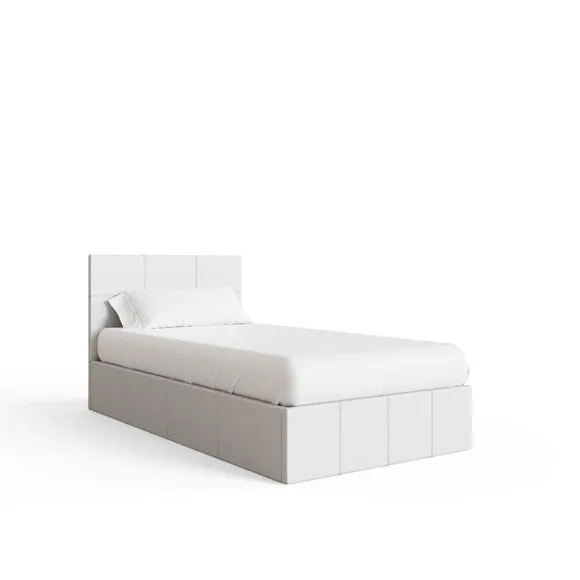 Side Lift Ottoman Bed, Faux Leather 3