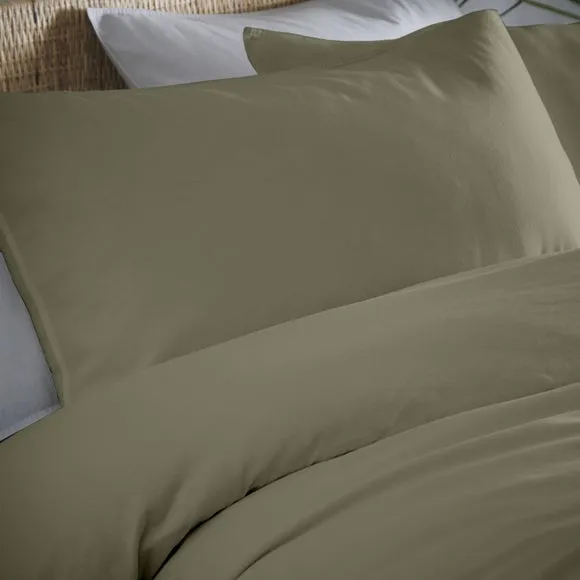Appletree Cassia Khaki 100% Cotton Duvet Cover and Pillowcase Set 2