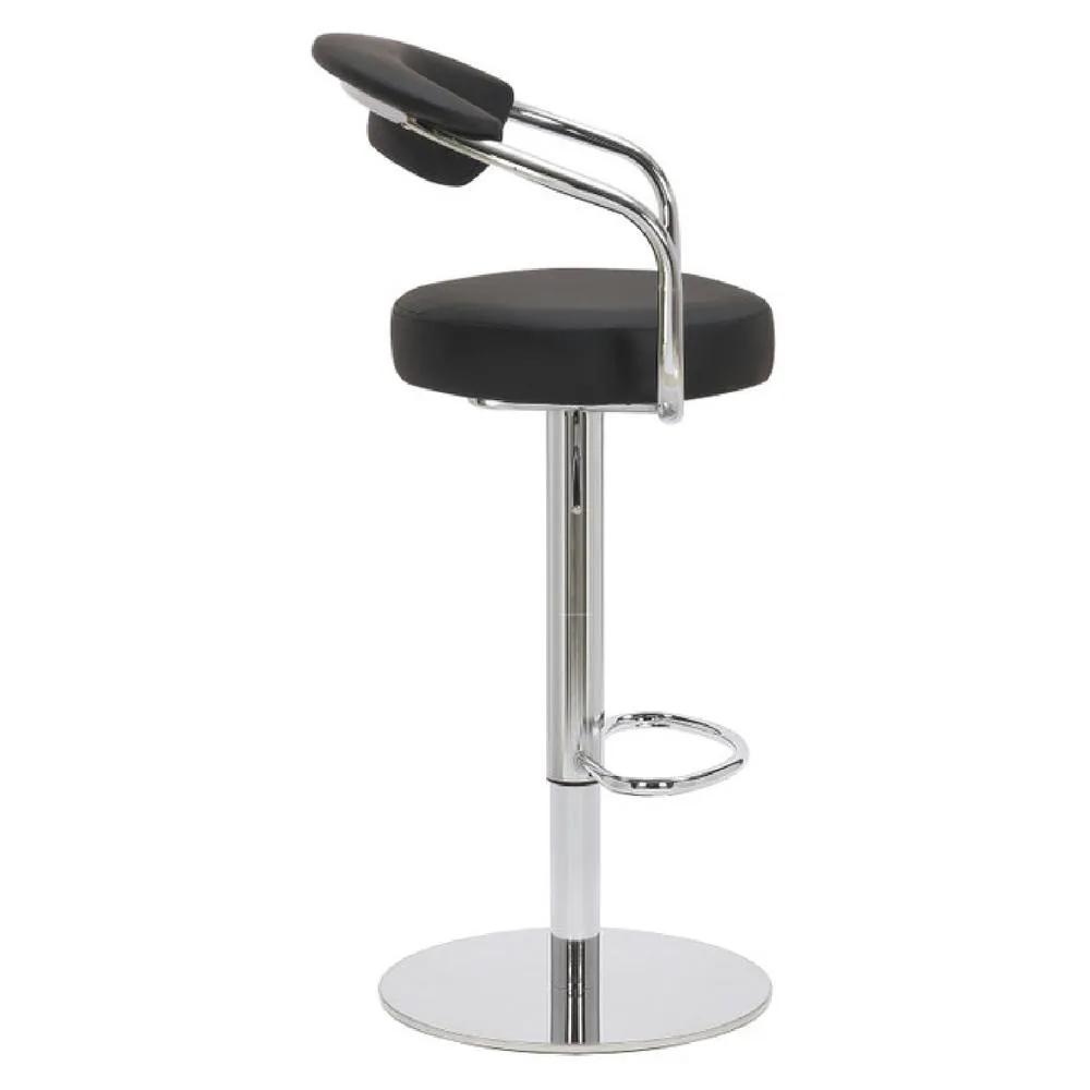 netfurniture Zenpin Deluxe Weighted Base Kitchen Bar Stool Adjustable Padded Seat in Black 2
