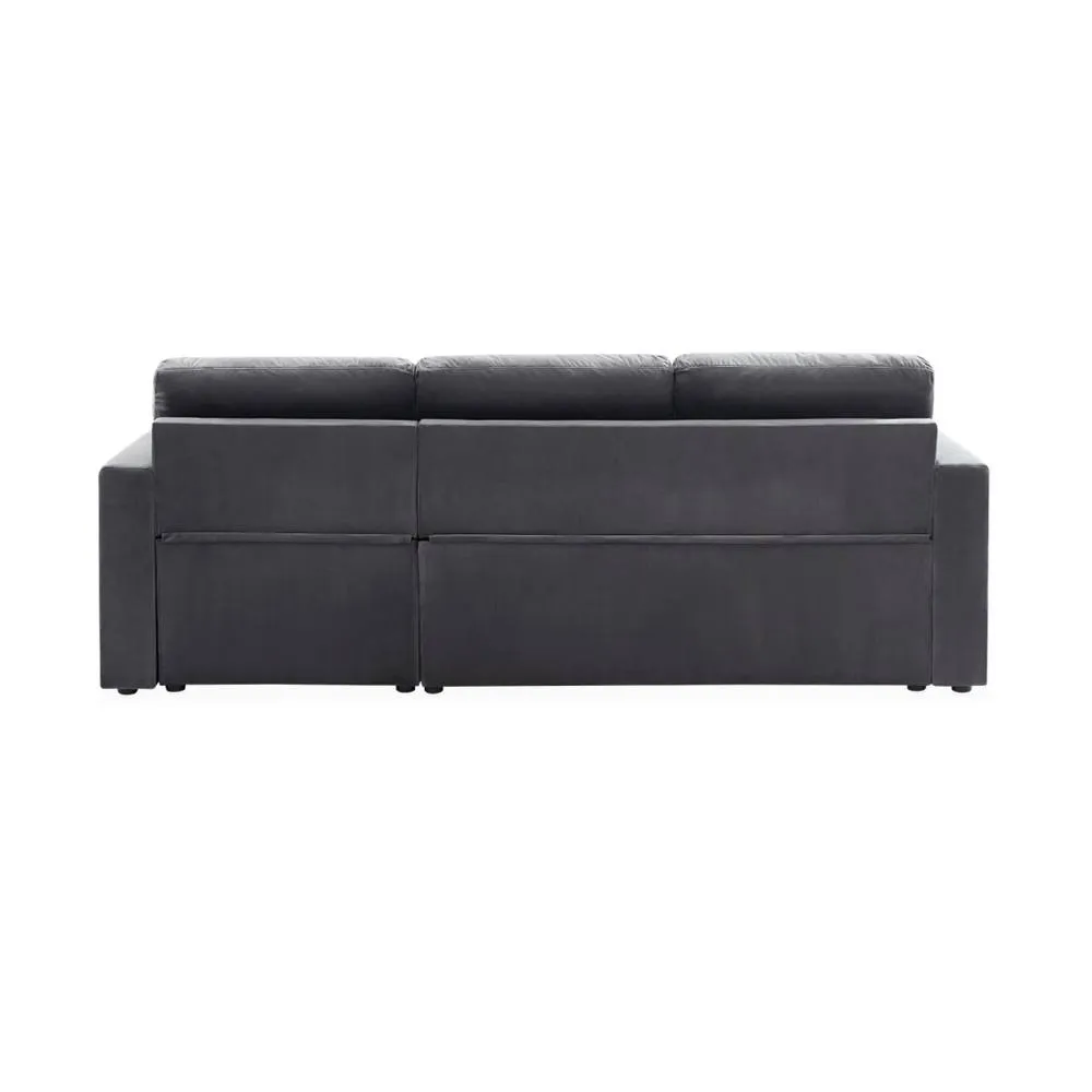 sweeek 3-seater Reversible Corner Sofa Bed With Storage in Dark Grey 3