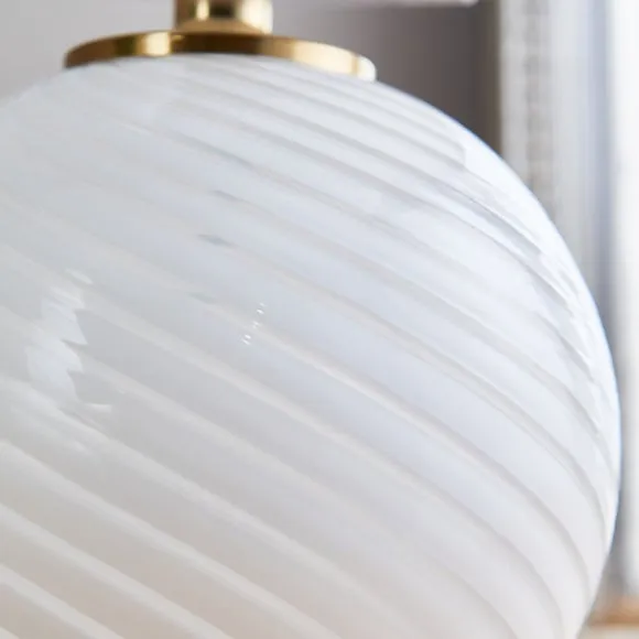 Candy Stripe Ribbed Glass Table Lamp 4