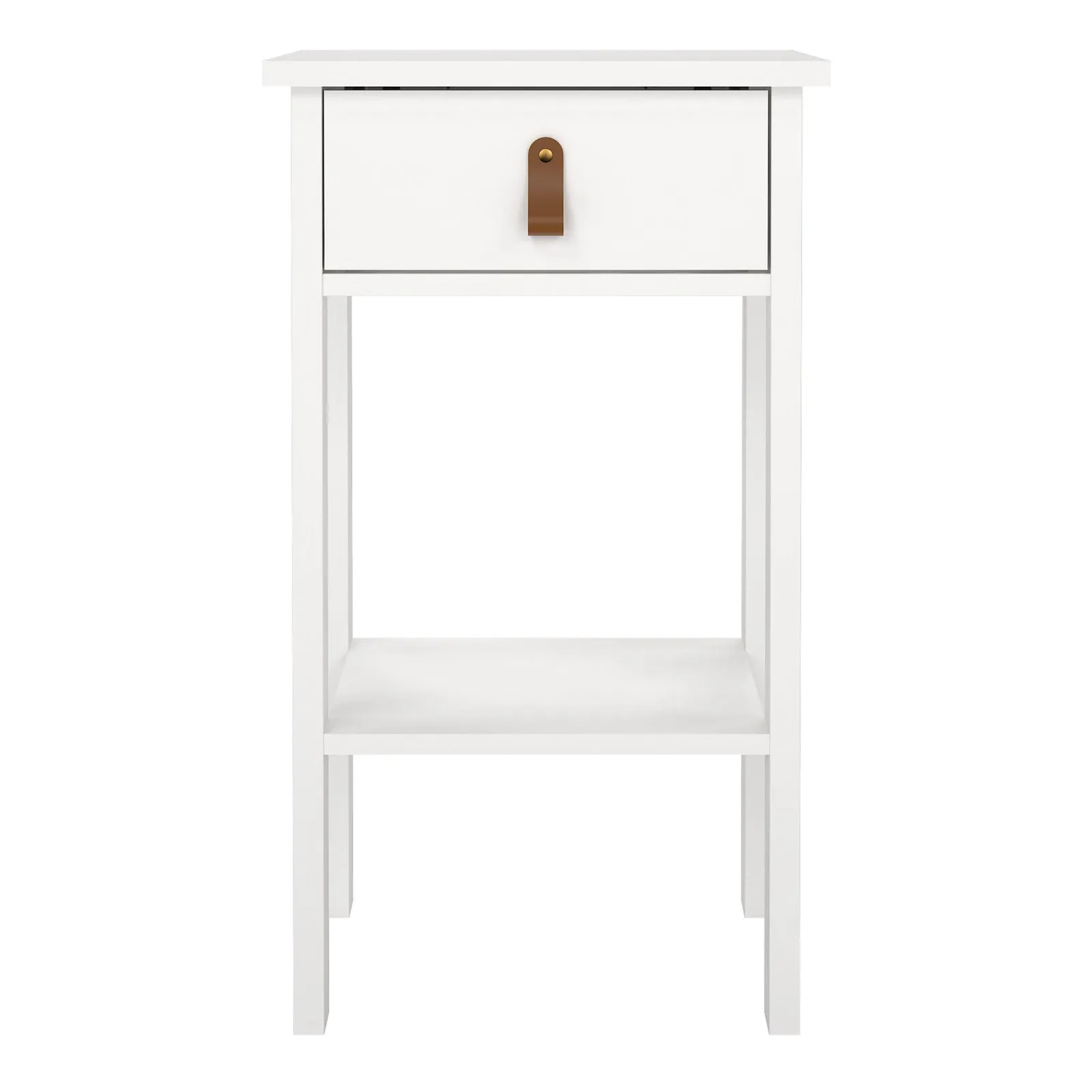 Furniture To Go Barcelona Bedside Table with 1 Drawer in White 2
