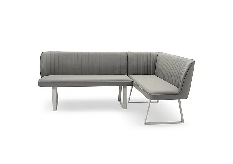 Fumo Faux NC Leather Right Hand Facing Corner Dining Bench