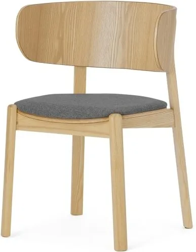 Byrom Dining Chair, Marl Grey & Oak Finish