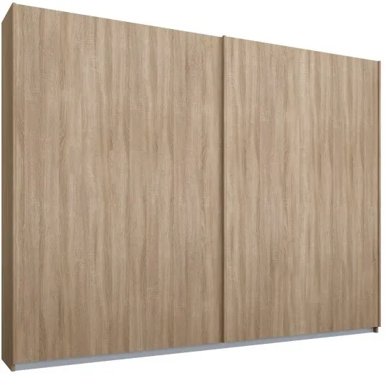Malix 2 door 225cm Sliding Wardrobe, Oak frame,Oak doors , Premium Interior