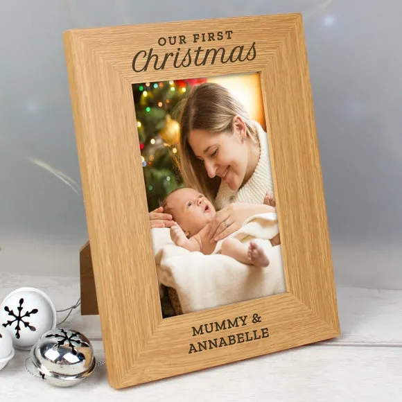 Personalised Our First Christmas Photo Frame 3