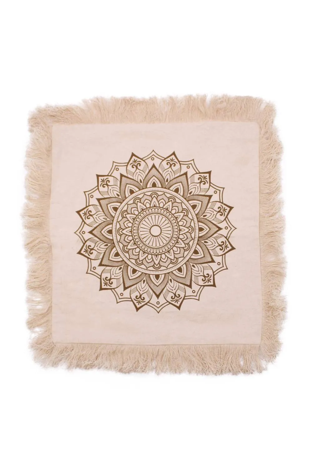 KDMD Bronze Lotus Mandala Cushion Cover 45x45cm - Elegant & Durable Decor
