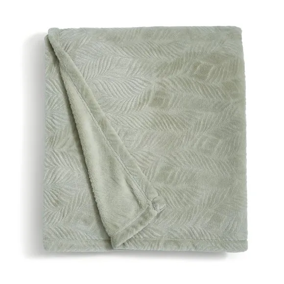 Leila Leaf Fleece Throw Blanket 4