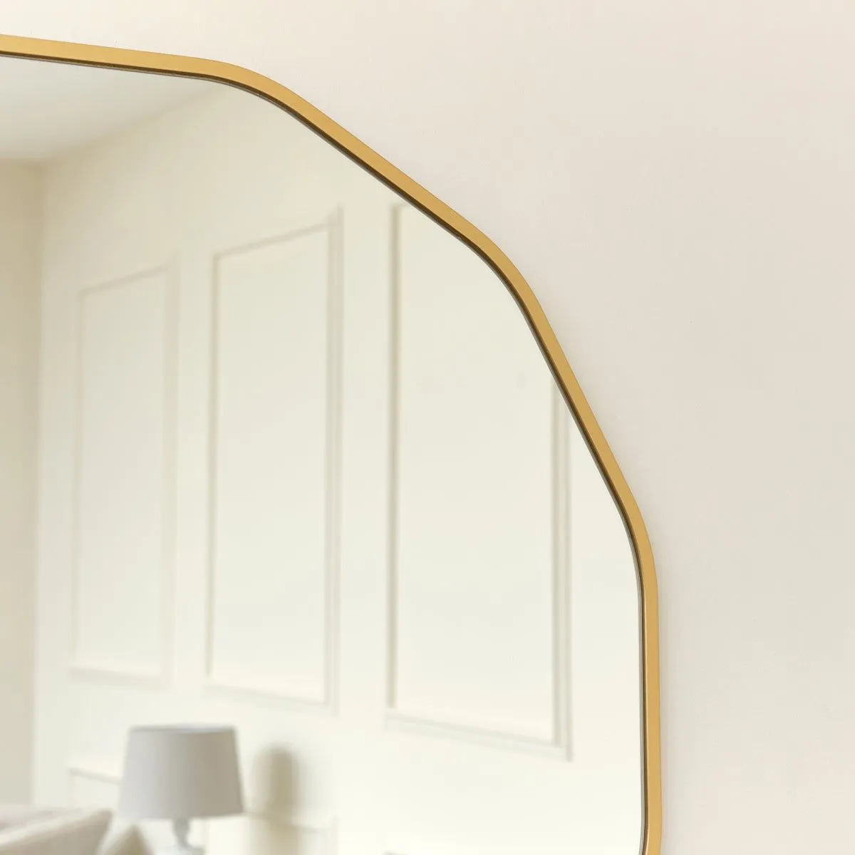 Melody Maison Large Round Gold Scalloped Wall Mirror 90cm X 90cm 5