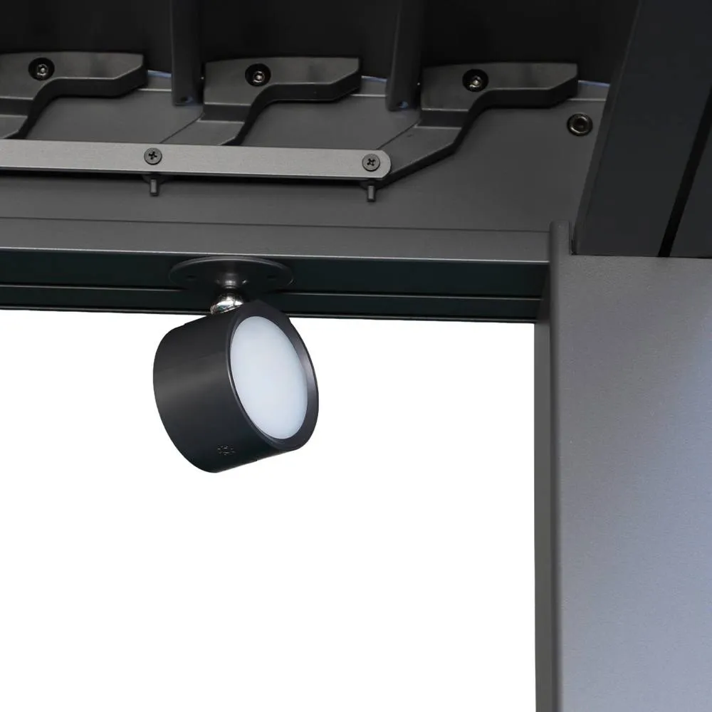 sweeek Set of 2 rechargeable lamps for a louvered pergola in Dark Grey 3