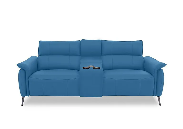 Jude Leather 3 Seater Power Recliner Sofa with Smart Console and Power Headrests