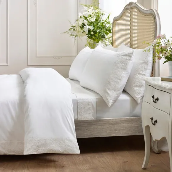 Dorma Elmley Embroidered 100% Cotton Sateen Duvet Cover & Pillowcase Set 5