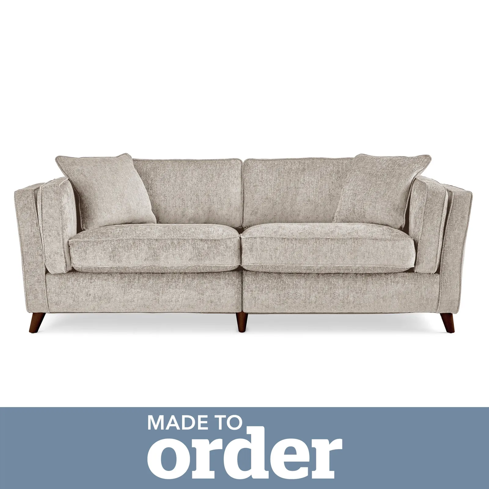 Arabella 4 Seater Sofa Luxury Chenille Brown