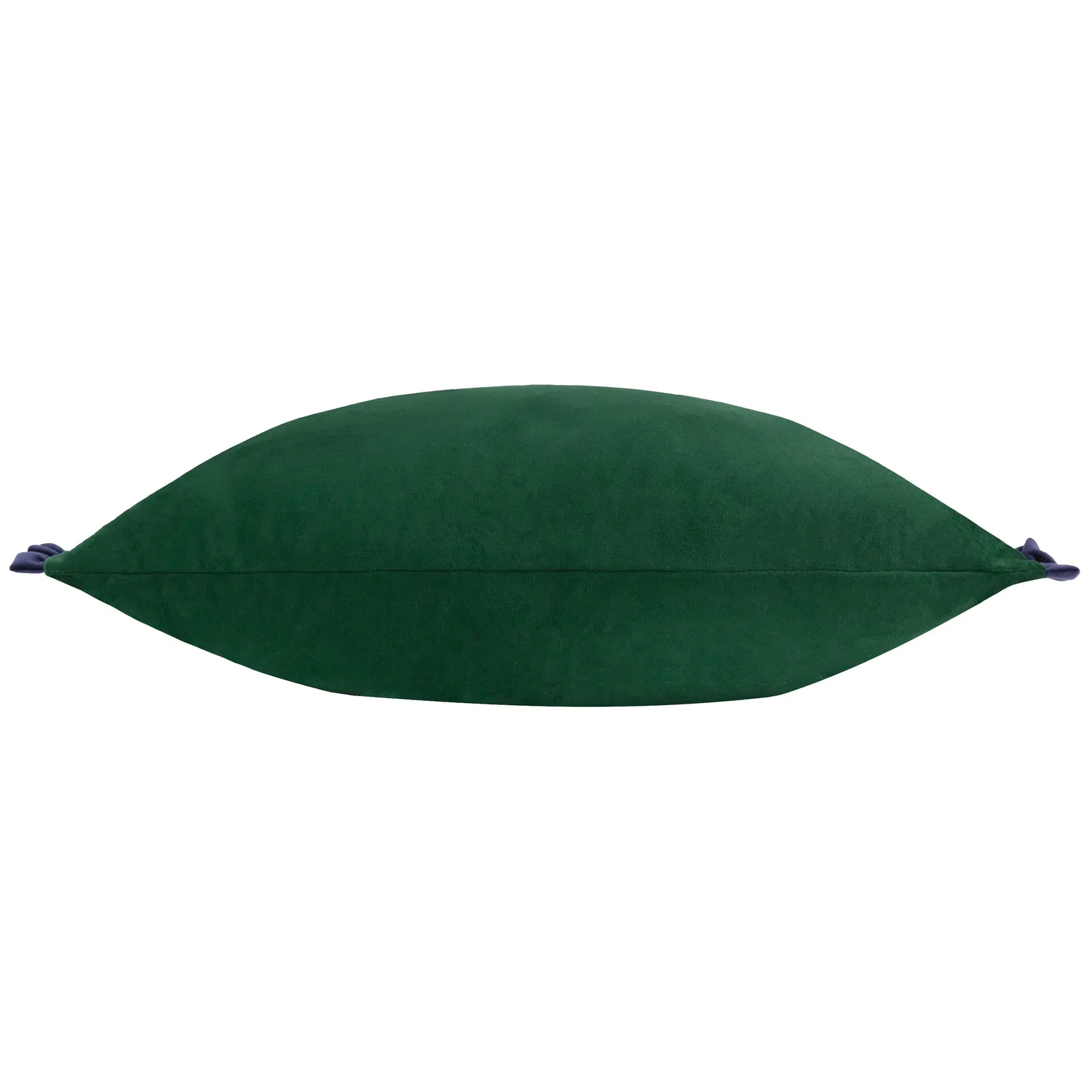 Wylder Tilly Velvet Frill Reversible Cushion in Bottle Green 3