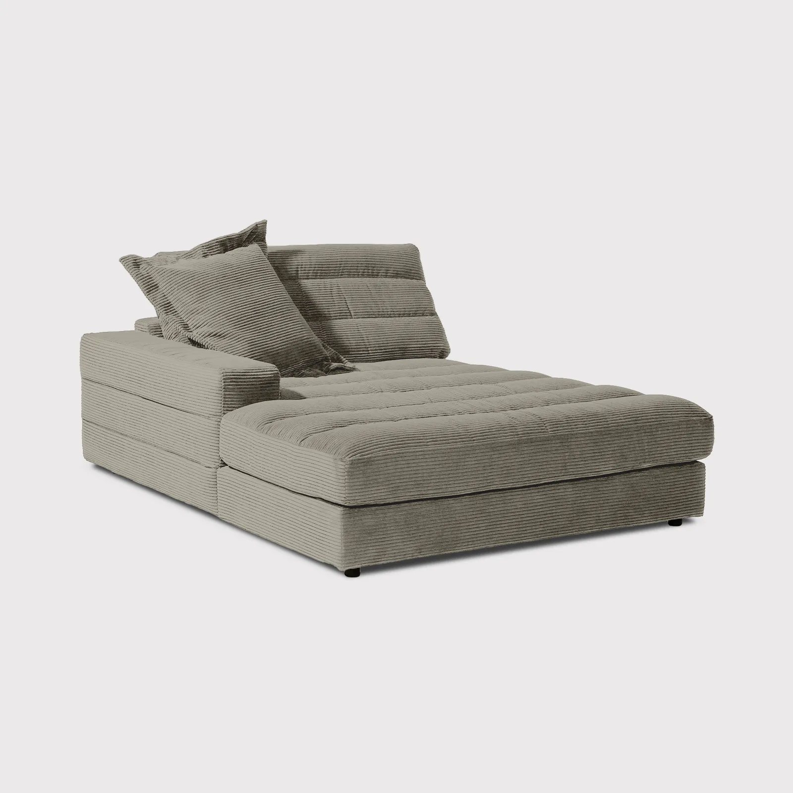 Twain Large Long Armchair Armrest Left Modular Sofa, Grey Fabric | Barker & Stonehouse 2